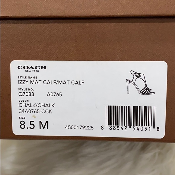 Izzy Mat calf open toe heels- COACH - Picture 4 of 6